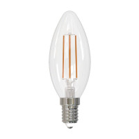  - Лампа светодиодная филаментная Volpe E14 7W 4000K прозрачная LED-C35-7W/4000K/E14/CL/SLF UL-00008333