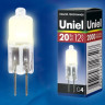 Лампа галогенная Uniel G4 20W прозрачная JC-12/20/G4 CL 00481 - Лампа галогенная Uniel G4 20W прозрачная JC-12/20/G4 CL 00481