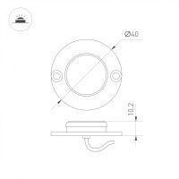  - Светильник ART-DECK-LAMP-R40-1W Warm3000 (SL, 120 deg, 24V) (Arlight, IP67 Металл, 3 года)