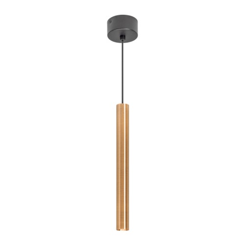 Светильник SP-PIPE-HANG-L300-R30-9W Warm3000 (GD, 24 deg, 230V) (Arlight, IP20 Металл, 3 года) Подвесной светильник. Мощность 9 Вт, св. поток 561 лм, 64 лм/Вт, теплый 3000 K, CRI>90, угол 24°, напряжение питания 230 В. Золотой круглый корпус из алюминия, рассеиватель PC, степень защиты IP20. Размер: диаметр 30 мм, длина 300 мм, размер чаши: диаметр 80 мм, высота 40 мм. Монтаж подвесной, длина подвеса 1500 мм. Драйвер 28-42 В, 200 мА, пульсация 
