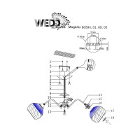  - Потолочная люстра Wedo Light Abetone 66594.01.69.03