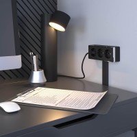  - Розетка тройная с/з со шторками Werkel Gallant черный/хром WL15-02-05 4690389167010