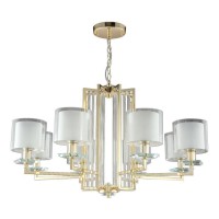  - Подвесная люстра Crystal Lux Nicolas SP-PL8 Gold/White