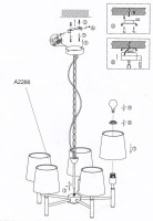  - Подвесная люстра Odeon Light Glen 2266/5