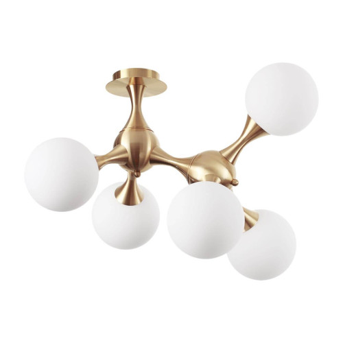 Потолочная люстра Ideal Lux Nodi PL5 Ottone Satinato 241050 