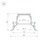 Профиль ARH-POWER-W90-F-COMFORT-2000 ANOD (Arlight, Алюминий) - Профиль ARH-POWER-W90-F-COMFORT-2000 ANOD (Arlight, Алюминий)