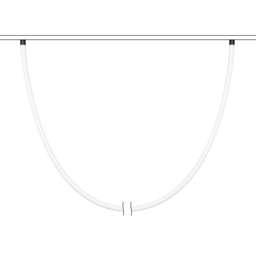Светильник MAG-FLEX-TUBE-ELASTIC-L5000-70W Day4000 (BK, 360 deg, 48V) (Arlight, IP20 Металл, 3 года) Светильник гибкий для магнитных треков серии FLEX. Мощность 70 Вт, св. поток 4700 лм, 67 лм/Вт, дневной 4000 K, CRI>90, угол 360°, напряжение питания 48 В. Матовый белый фигурный корпус из силикона. Размер: диаметр 30 мм, длина 5000 мм. Монтаж на магнитный трек FLEX.