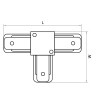 Коннектор T-образный Lightstar Barra 502136 - Коннектор T-образный Lightstar Barra 502136