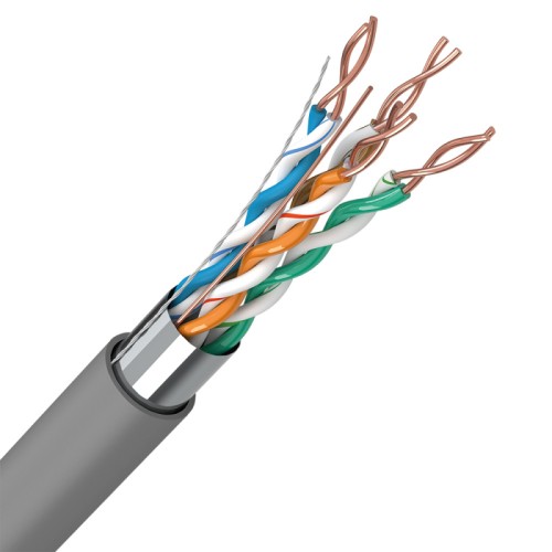 Кабель ARL-FTP-CLASSIC-4PR-24AWG-CAT5e-CU (305m) (Arlight, -) Кабель информационный "витая пара" FTP СAT5e 24AWG. 4 пары проводников, диаметр проводника 0.45мм, материал проводника очищенная медь. Экранирование внешнее алюминиевой фольгой. Внешняя оболочка - ПВХ серого цвета. Длина кабеля в бухте - 305 метров.