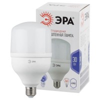  - Лампа светодиодная ЭРА E27 30W 6500K матовая LED POWER T100-30W-6500-E27 Б0027004