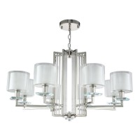  - Подвесная люстра Crystal Lux Nicolas SP-PL8 Nickel/White