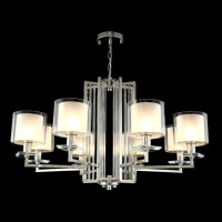  - Подвесная люстра Crystal Lux Nicolas SP-PL8 Nickel/White