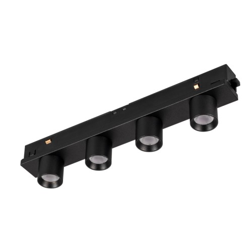 Светильник MAG-ORIENT-KRATER-L195-12W Warm3000 (BK, 25 deg, 48V) (Arlight, IP20 Металл, 5 лет) Светильник для магнитных треков MAG-ORIENT шириной 26 мм. Мощность 12 Вт, св. поток 730 лм, 65 лм/Вт, теплый 3000 K, CRI>90, угол 25°, напряжение питания 48 В. Черный фигурный корпус из металл, степень защиты IP20. Размер: длина 195 мм, ширина 22 мм, высота 42 мм. Монтаж на трек MAG-ORIENT. Пульсация 