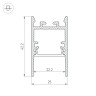 Профиль SL-COMFORT-2542-2000 ANOD BLACK (Arlight, Алюминий) - Профиль SL-COMFORT-2542-2000 ANOD BLACK (Arlight, Алюминий)