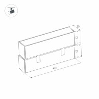  - Светильник MAG-LASER-FOLD-45-S480-18W Day4000 (WH, 15 deg, 24V) (Arlight, IP20 Металл, 3 года)