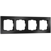  - Рамка Werkel Aluminium на 4 поста алюминий черный W0041708 4690389158124