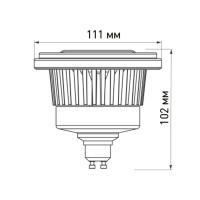  - Лампа AR111-FORT-GU10-15W-DIM Day4000 (Reflector, 24 deg, 230V) (Arlight, Металл)