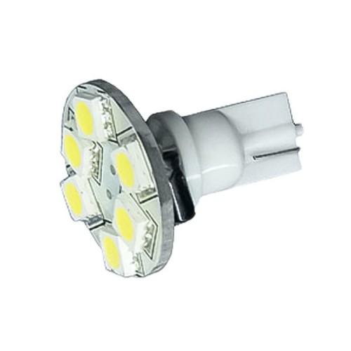 Автолампа AR-T10BP-6B23-12VDC Warm White (ANR, Открытый) Автолампа "таблетка" разъем с торца, с цоколем T10. Цвет БЕЛЫЙ ТЕПЛЫЙ 2800-3200К, светодиоды 6шт SMD 5050 LED. Питание 10-30V DC. Мощность 1.5Вт, св.поток 97 люмен.