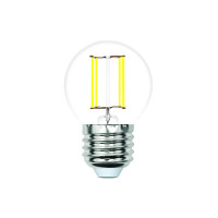  - Лампа светодиодная филаментная Volpe E27 4W 3000K прозрачная LED-G45-4W/3000K/E27/CL/SLF UL-00008304