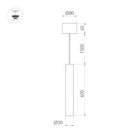  - Светильник SP-PIPE-HANG-L600-R30-9W Warm3000 (GD, 24 deg, 230V) (Arlight, IP20 Металл, 3 года)