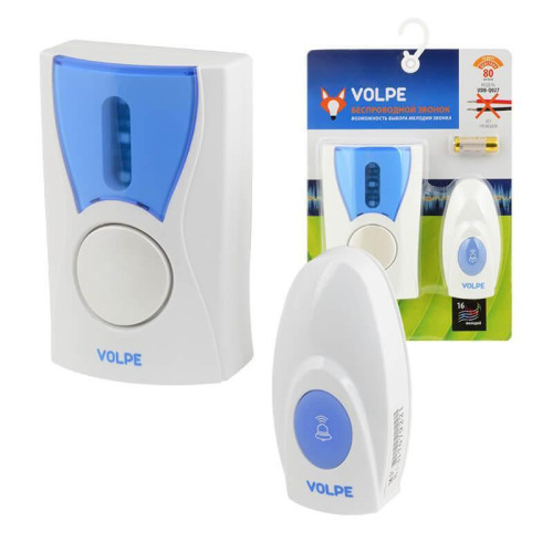 Звонок беспроводной Volpe UDB-Q027 W-R1T1-16S-80M-WH UL-00002403 