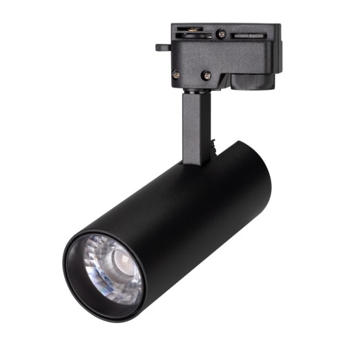 Светильник LGD-GERA-2TR-R55-10W White6000 (BK, 24 deg) (Arlight, IP20 Металл, 3 года) Светильник подвесной для треков/шин 2 провода. Мощность 10 Вт, св. поток 860-1060 лм, 90 лм/Вт, белый 6000 K, CRI>90, угол 24°, напряжение питания 230 В. Черный круглый корпус из алюминия, материал линзы PMMA , степень защиты IP20. Размер: диаметр 55 мм, высота 145 мм. Монтаж на трек 1-фазный. Драйвер встроенный 27-38 В, 260 мА., пульсация 