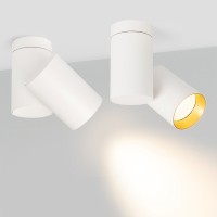  - Светильник SP-POLO-SURFACE-TURN-R85-15W Warm3000 (WH-GD, 40 deg) (Arlight, IP20 Металл, 3 года)