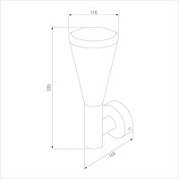  - Уличный настенный светильник Elektrostandard 1416 Techno серый 4690389068478