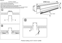  - Шинопровод магнитный встраиваемый Crystal Lux CLT 0.123 01 L2000 BL