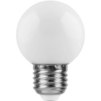  - Лампа светодиодная Feron Е27 1W 6400K Шар Матовая LB-37 25115