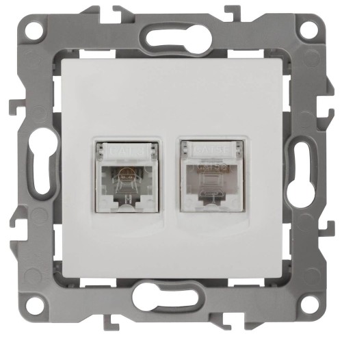 Розетка комбинированная RJ45+RJ11 ЭРА 12 12-3109-01 Б0018248 