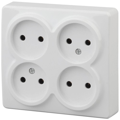 Розетка ЭРА Эксперт 4х2P 16A 250V 11-2210-01 Б0020706 
