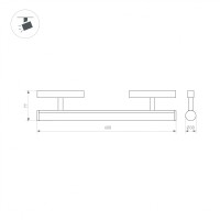  - Светильник MAG-ORIENT-TUBE-CORNER-L600-20W Warm3000 (BK, 180 deg, 48V) (Arlight, IP20 Металл, 5 лет)