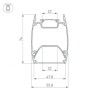 Профиль ARH-LINE-4874-DUAL-2000 ANOD (Arlight, Алюминий) - Профиль ARH-LINE-4874-DUAL-2000 ANOD (Arlight, Алюминий)