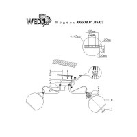  - Потолочная люстра Wedo Light Levern 66608.01.05.03