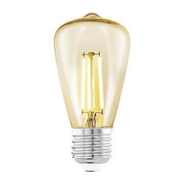 Лампа светодиодная филаментная Eglo E27 3,5W 2200К янтарь 11553 