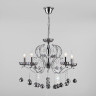 Подвесная люстра Eurosvet Brezza 10107/5 хром/дымчатый хрусталь Strotskis - Подвесная люстра Eurosvet Brezza 10107/5 хром/дымчатый хрусталь Strotskis