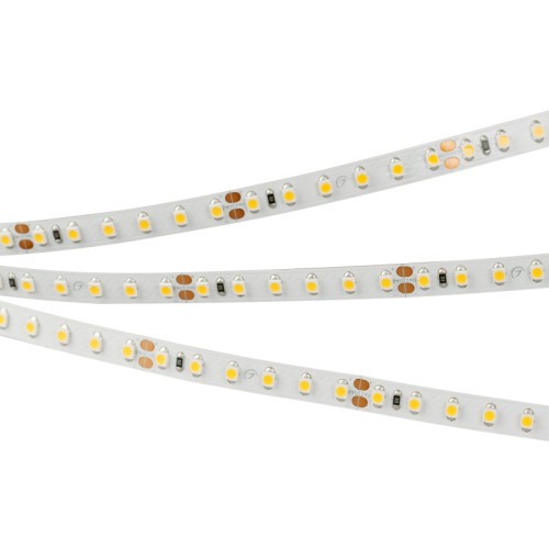 Лента RT 2-5000 24V White6000 2x (3528, 600 LED, LUX) (Arlight, 9.6 Вт/м, IP20) Гибкая лента LUX, светодиоды 2X smd 3528, 120шт/м (600шт на 5м), белая плата 8мм, скотч 3М. Цвет БЕЛЫЙ 5800-6500K. Питание 24В, мощность 9,6 Вт/м (48 Вт на 5м), угол 120°. Размеры 5000х8х1,8мм. Мин.отрезок 50мм (6 LED). Цена за 1м.