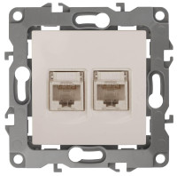  - Розетка комбинированная RJ45+RJ11 ЭРА 12 12-3109-02 Б0018249