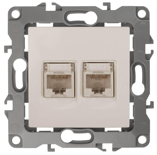 Розетка комбинированная RJ45+RJ11 ЭРА 12 12-3109-02 Б0018249 