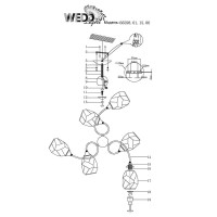  - Потолочная люстра Wedo Light Falczes 66598.01.15.06