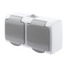Розетка двойная ЭРА Intro Atlantic Schuko 2x2P++E 16A 250V с крышкой 5-203-03 Б0051060 - Розетка двойная ЭРА Intro Atlantic Schuko 2x2P++E 16A 250V с крышкой 5-203-03 Б0051060