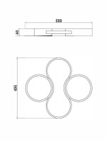  - Потолочный светодиодный светильник Freya Cosmic FR10015CL-L63B