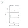 Профиль SL-COMFORT-3563-2000 ANOD (Arlight, Алюминий) - Профиль SL-COMFORT-3563-2000 ANOD (Arlight, Алюминий)