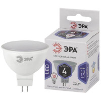  - Лампа светодиодная ЭРА GU5.3 4W 6000K матовая LED MR16-4W-860-GU5.3 Б0049068