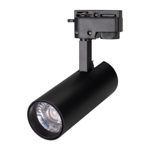 Светильник LGD-GERA-2TR-R55-10W Day4000 (BK, 24 deg, 230V) (Arlight, IP20 Металл, 5 лет) Светильник подвесной для треков/шин 2 провода. Мощность 10 Вт, св. поток 860-1060 лм, 90 лм/Вт, дневной 4000 K, CRI>90, угол 24°, напряжение питания 230 В. Черный круглый корпус из алюминия, материал линзы PMMA , степень защиты IP20. Размер: диаметр 55 мм, высота 145 мм. Монтаж на трек 1-фазный. Драйвер встроенный 27-38 В, 260 мА., пульсация 