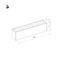  - Светильник MAG-DOTS-25-L800-24W Warm3000 (BK, 30 deg, 24V) (Arlight, IP20 Металл, 5 лет)