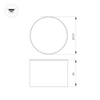  - Светильник SP-CYLINDO-R160-18W Day4000 (BK, 110 deg, 230V) (Arlight, IP54 Металл, 3 года)