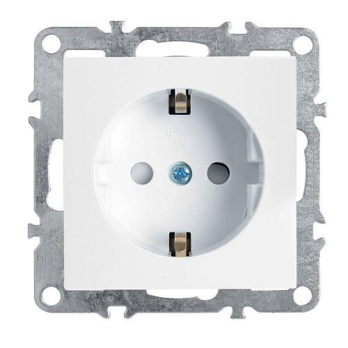 Розетка Feron Stekker Эрна c/з 16A 250V с защитной шторкой белый PST16-9110-01 39317 