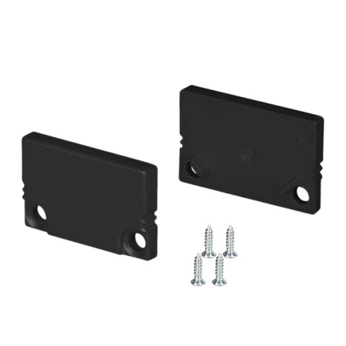 Заглушка SL-SLIM20-H13 BLACK глухая (Arlight, Пластик) Пара заглушек черного цвета (без отверстия) для профиля SL-SLIM20-H13. В комплекте 2 заглушки, 4 шурупа. Цена за весь комплект.